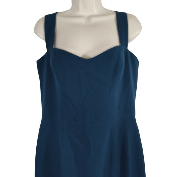 Dress The Population Nicole Teal Sweetheart Neck Cocktail Tank Dress Size XXL - Picture 3 of 9